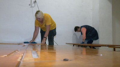 Облаштовують укриття у школі Облаштовують укриття у школі