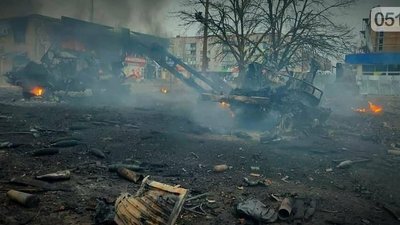 На кордоні з Кіровоградщиною українські бійці знищили колону бронетехніки окупантів