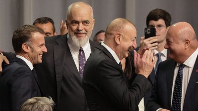 Макрон, Албанія, Азербайджан, Алієв, Рама