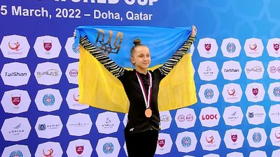 15-річна українська гімнастка окремо вийшла на подіум Кубка світу. Її суперницями були росіянки