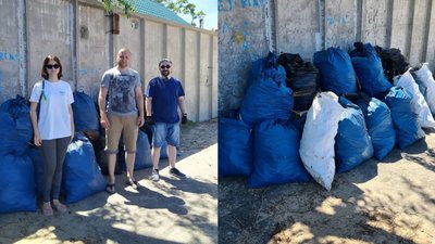 Черкаські волонтери прибрали один з черкаських пляжів від сміття Черкаські волонтери прибрали один з черкаських пляжів від сміття
