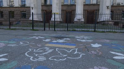 Будинок профспілок в Одесі. 2 травня 2023. Фото: Суспільне Одеса Будинок профспілок в Одесі. 2 травня 2023. Фото: Суспільне Одеса