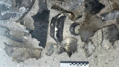 Уламки, попередньо, ракети "Іскандер" в Індустріальному районі Харкова