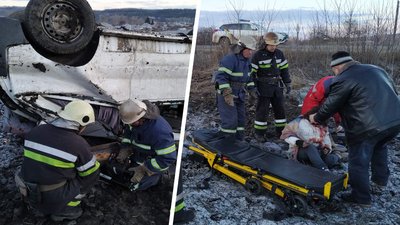 На Харківщині перекинувся мікроавтобус: одна людина загинула, восьмеро травмувалися