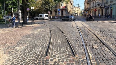 Стара трамвайна колія у Львові, яку планують демонтувати