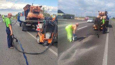 На Волині дорожники герметизують тріщини на трьох автошляхах На Волині дорожники герметизують тріщини на трьох автошляхах