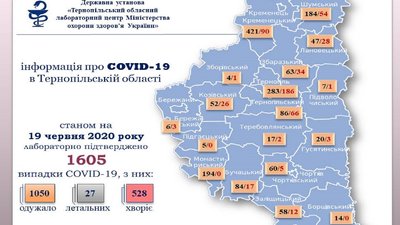 На Тернопільщині – антирекорд підтверджених випадків коронавірусу за добу На Тернопільщині – антирекорд підтверджених випадків коронавірусу за добу