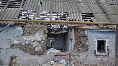 нікопольщига, обстріли, пошкоджений будинок