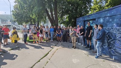 У Полтаві відкрили мурал, присвячений боротьбі українського народу У Полтаві відкрили мурал, присвячений боротьбі українського народу