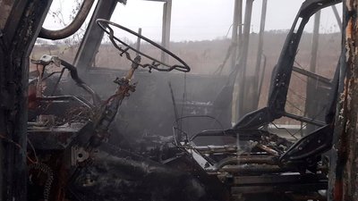 На Закарпатті горів пасажирський автобус На Закарпатті горів пасажирський автобус
