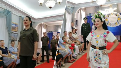 У Кропивницькому нацгвардійки змінили військове вбрання на національне