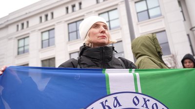 Олеся Хомутко на акції на підтримку полонених та зниклих безвісти