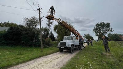Пошкодження ліній електропередач на Львівщині