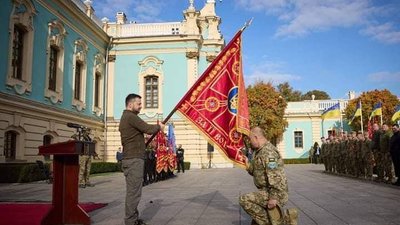 Отримують підрозділи, які відзначилися у боях: вінницькій 120 бригаді вручили бойовий прапор