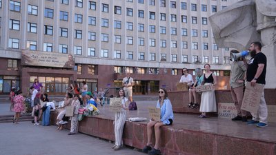 Акція протесту, день 16, Франківськ, люди