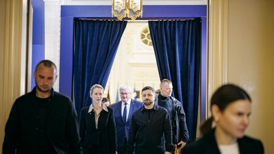 Президент Володимир Зеленський та висока представниця ЄС із закордонних справ Кая Каллас