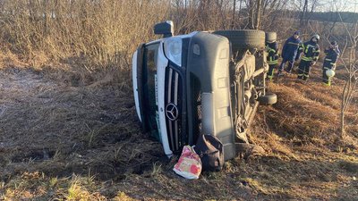 На Волині перекинувся рейсовий автобус