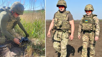 Житомирські вибухотехніки поліції розміновують деокуповану частину Харківщини Житомирські вибухотехніки поліції розміновують деокуповану частину Харківщини