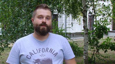 Фахівець "Охоронної археологічної служби" Юрій Пуголовок Фахівець "Охоронної археологічної служби" Юрій Пуголовок