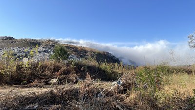 На Полтавщині погасили пожежу на сміттєзвалищі