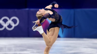Ембер Гленн під час виступу в командному змаганні у фігурному катанні на Олімпіаді-2026