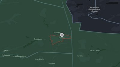 село Гоптівка на мапі