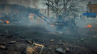 На Миколаївщині ЗСУ та місцеві жителі розбили колону російських військ