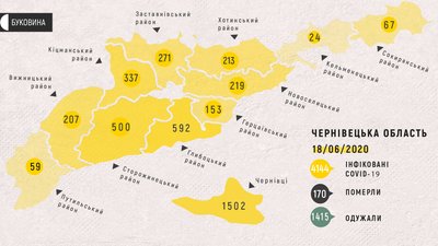 COVID-19 на Буковині: карта COVID-19 на Буковині: карта