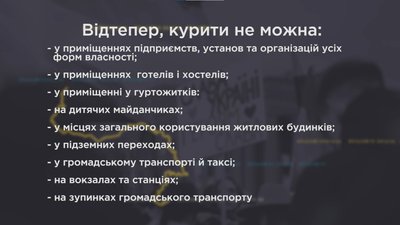 Місця, де заборонено куріння як звичайних, так і електронних сигарет, систем нагрівання тютюну та кальянів Місця, де заборонено куріння як звичайних, так і електронних сигарет, систем нагрівання тютюну та кальянів