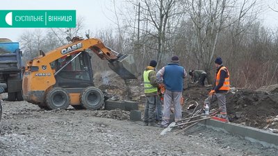 У Вінниці триває будівництво дороги по вул. Гонти