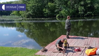 Водолази досліджують місця для купання у водоймах Сум Водолази досліджують місця для купання у водоймах Сум