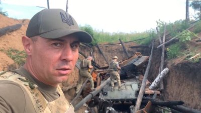 Голова громади показав знищену російську техніку на Дергачівщині