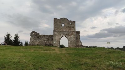 На території замку на Тернопільщині встановлюють флагшток На території замку на Тернопільщині встановлюють флагшток