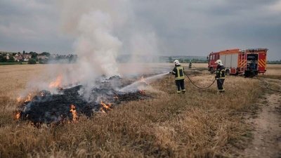 пожежа, вогонь, блискавка, поле, зернові, пшениця
