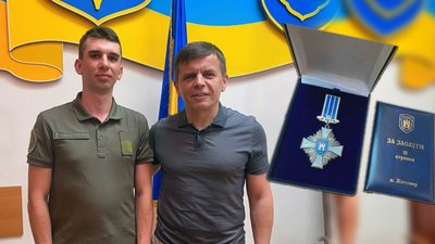 У Житомирі нагородили нацгвардійця, який збив російський гвинтокрил Ка-52