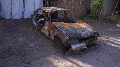 авто, атака, обстріл, Нікополь