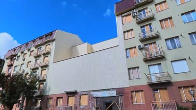 Будинок на вулиці Левітана в Одесі після протиаварійних робіт