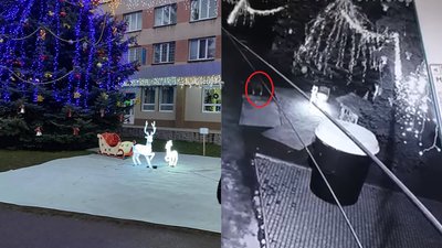 На Рівненщині шукають жінку, яка вкрала з-під новорічної локації імітований сніг