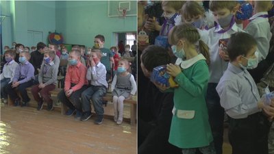 Вистава поблизу лінії зіткнення: дітей прифронтової школи привітали артисти театру