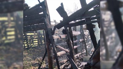 У селі на Криворіжжі згорів сінник з трьома тоннами сіна