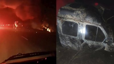На трасі Чернігів-Київ через аварію згоріла ГАЗель
