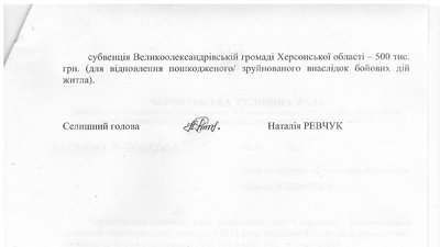 Витрати громад на Житомирщині: 500 тисяч для Херсонщини та два мільйони на укріплення держкордону Витрати громад на Житомирщині: 500 тисяч для Херсонщини та два мільйони на укріплення держкордону