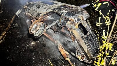 На Уманщині загорілася машина