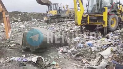 Демонтований пам'ятник Жукову у Харкові вивезли на смітник Демонтований пам'ятник Жукову у Харкові вивезли на смітник