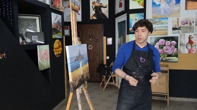 Картину "Рускій воєнного карабль іді..." малювали тернополяни під час арттерапії Картину "Рускій воєнного карабль іді..." малювали тернополяни під час арттерапії