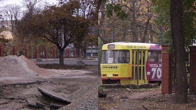 "Благоустрій Олексіївського скверу": в Одесі розпочнуть ремонт трамвайної колії