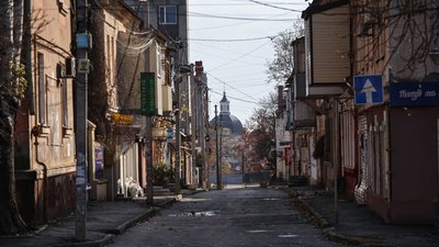 Херсон, провулок, осінь, будинки