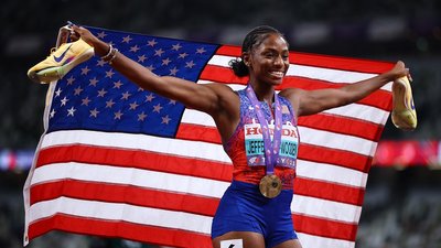 Мелісса Джефферсон-Вуден, американська бігунка на чемпіонаті світу-2025 з легкої атлетики