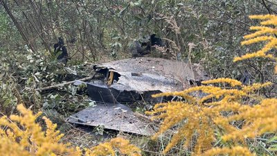 Уламки безпілотника після масованого обстрілу Львівщини 5 жовтня