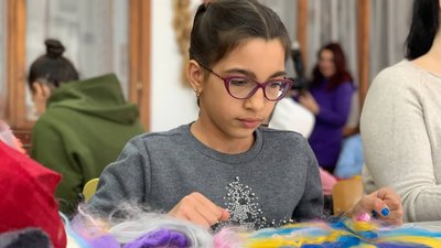 У Тернополі переселенці вчилися мокрому валянню